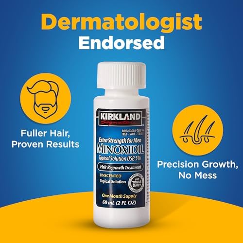 Kirkland Signature 5% Minoxidil Hair Regrowth Treatment for Men – 1 Month Supply
