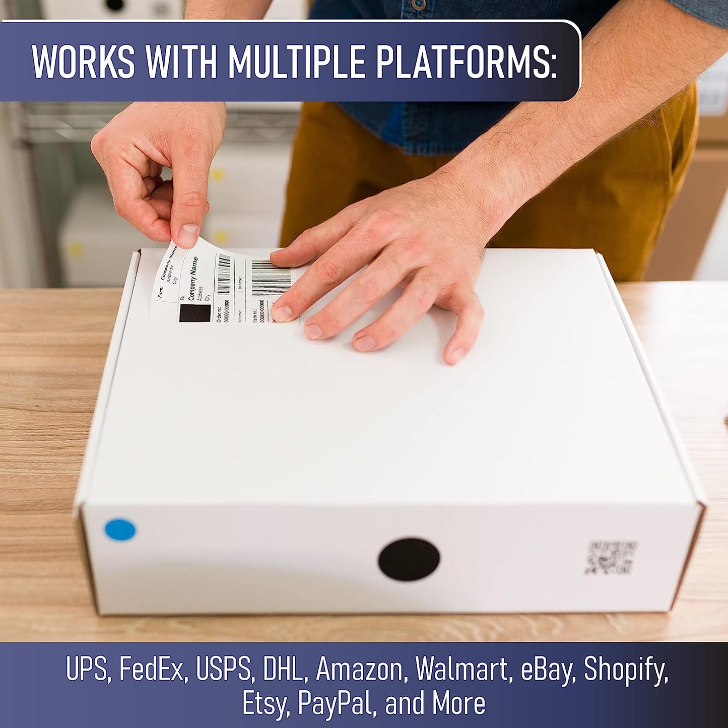 500 4x6 Fanfold Direct Thermal Shipping ups Labels for Zebra & Rollo Printers. thermal label