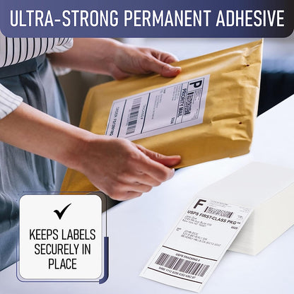 500 4x6 Fanfold Direct Thermal Shipping ups Labels for Zebra & Rollo Printers. thermal label