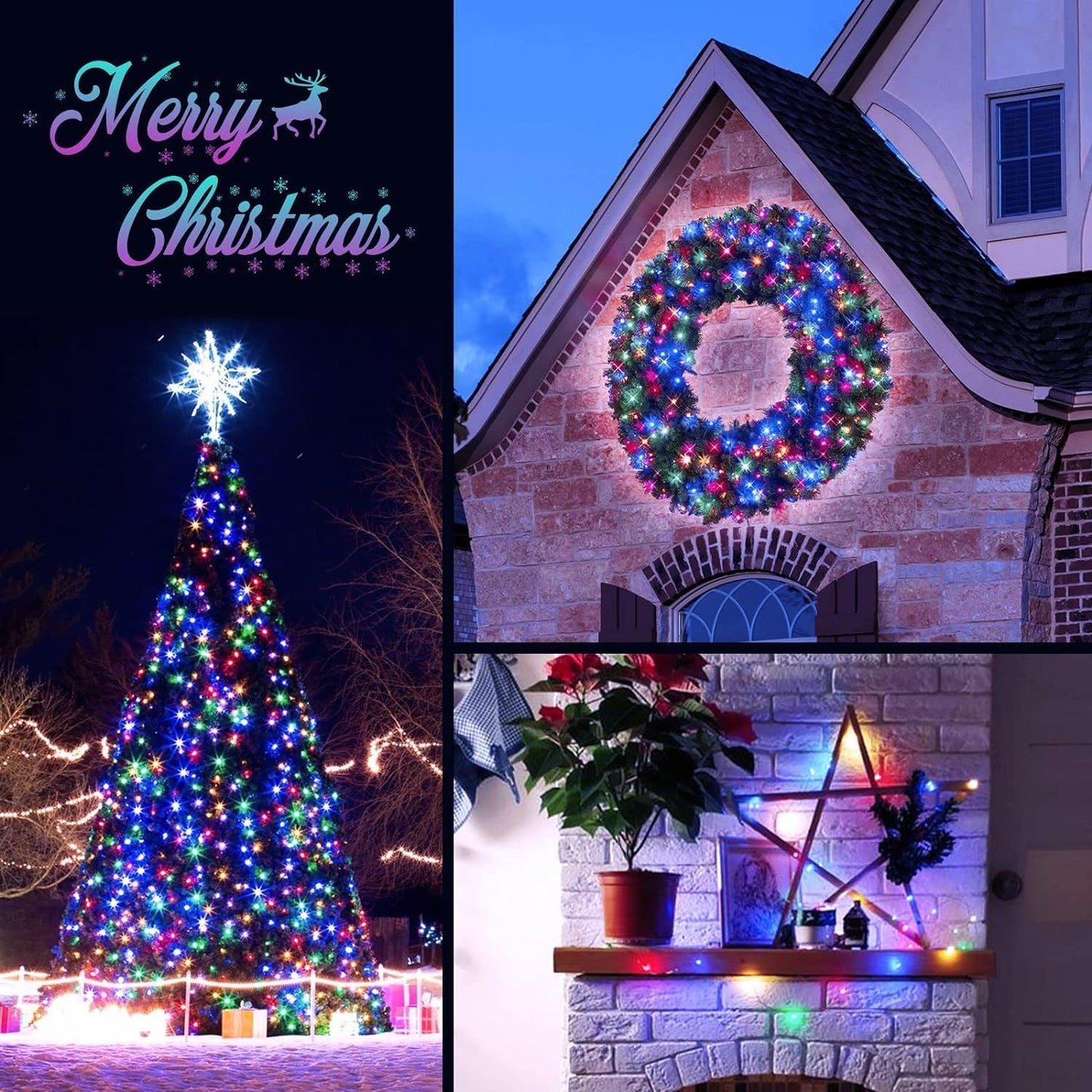 Illuminate with Solar String Lights 20M 200 LED Fairy Lights Multicolor