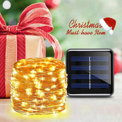 Christmas Outdoor Solar String Lights 20M 200 Led Warm White