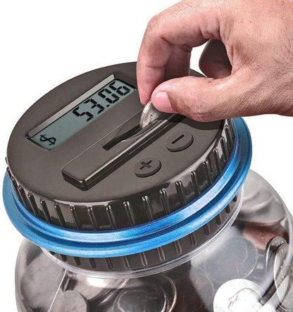 Automatic Coin-Counting Money Jar with LCD Screen