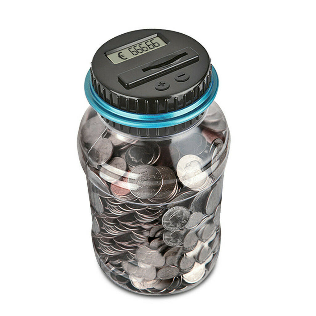Automatic Coin-Counting Money Jar with LCD Screen