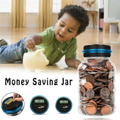Automatic Coin-Counting Money Jar with LCD Screen