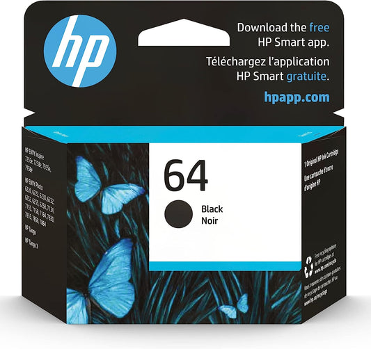 HP 64 Black Ink Cartridge High Yield Long-lasting Prints - Prime Star Plus Inc.
