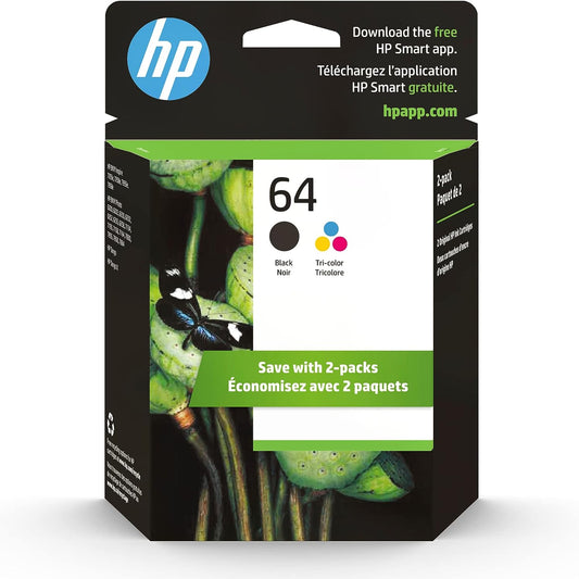 HP 64 Black/Tri-color Ink 2-pack Cartridge for Excellence - Prime Star Plus Inc.
